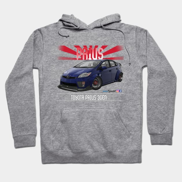 Toyota Prius 2JZ Blue Hoodie by PjesusArt